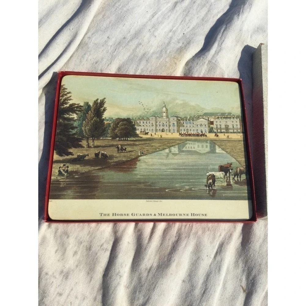 Vintage‎ W.j.b. Ltd 6 placemats Cotswold tableware renown series A6 old London